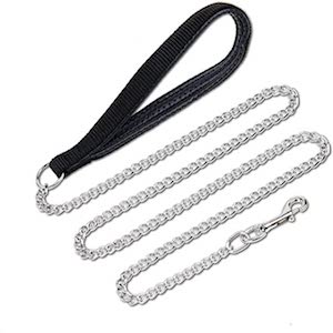 Pettom 4ft Chain Chrome Plated Metal Dog Leash