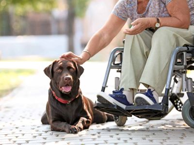 service dog with handler